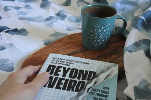 quantum physics white and black ceramic mug beyond weird